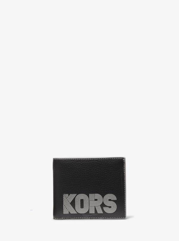 Michael Kors Denarnice Moški Cooper Graphic Pebbled Leather Billfold Črna Siva - Michael Kors Dodatki Prodaja | Slovenija VSZTR6134